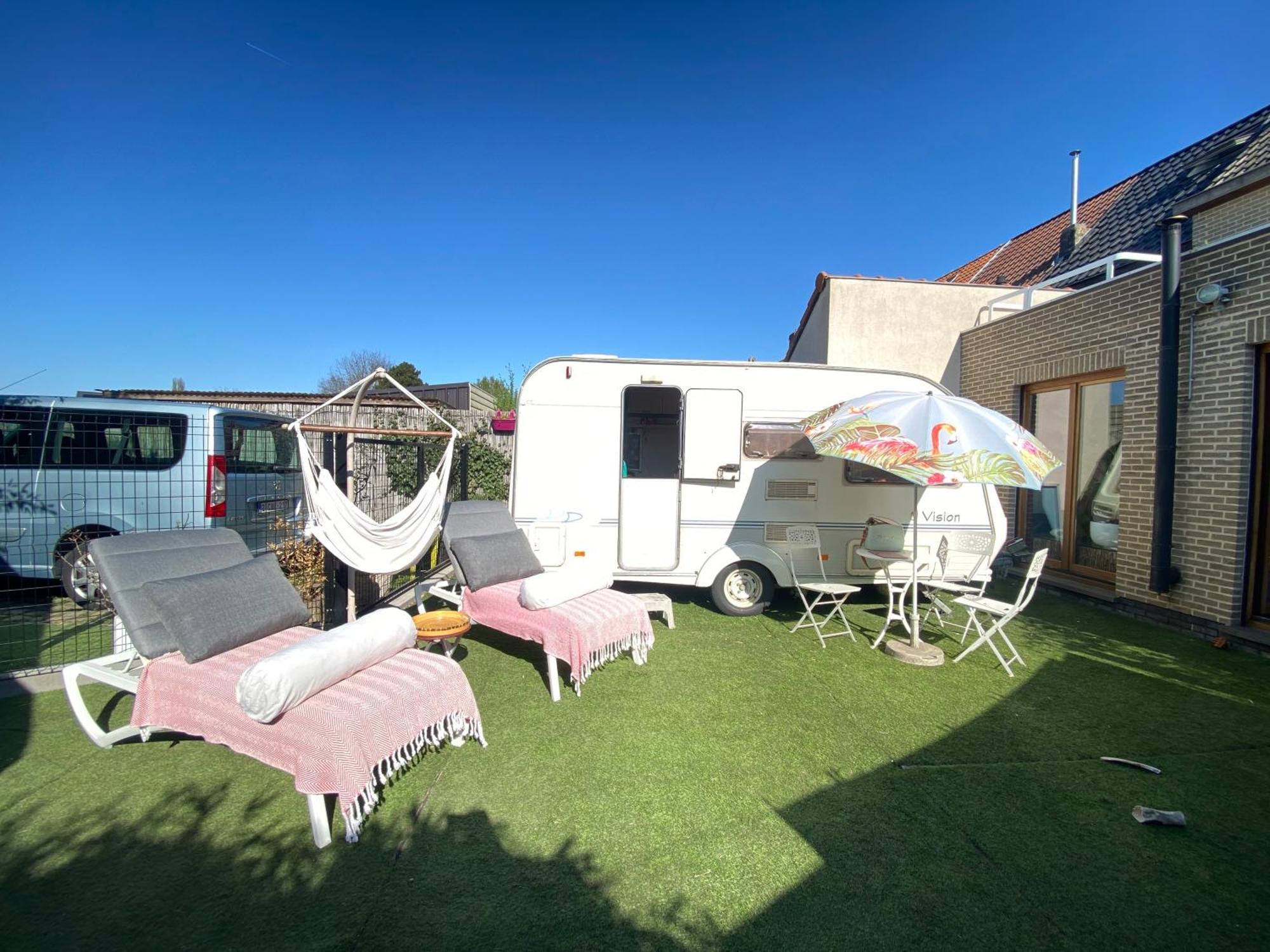 Gardencaravan Near Ghent In Green Area Luaran gambar